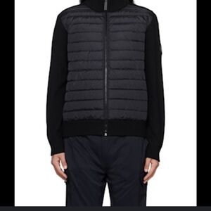 NWT Express Black Puffer Jacket with Knit Sleeves